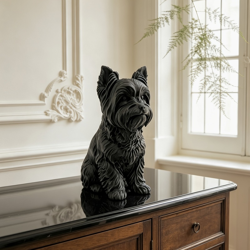 3D Printing Yorkshire - Estátua de Yorkshire Terrier Impressa em