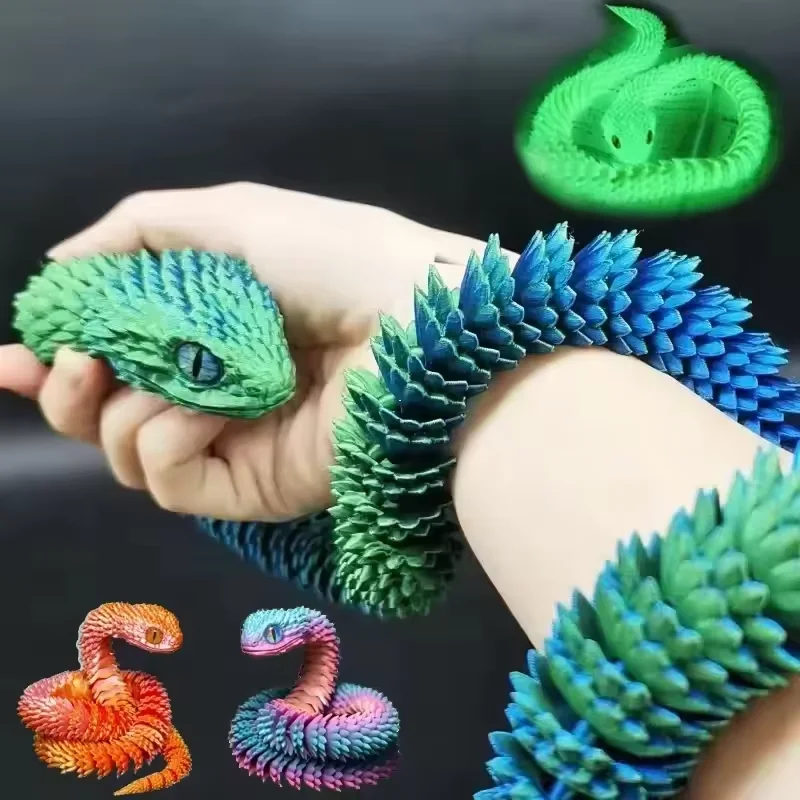 3D Printing Ideas - 3d impresso cobra móvel conjunta brinquedo