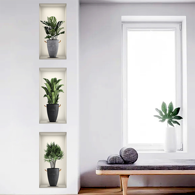 3 folhas planta verde vaso ade - 3D Printing Vase avaliação e preço