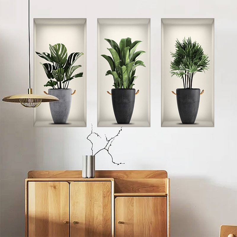 3 folhas planta verde vaso ade - 3D Printing Vase avaliação e preço