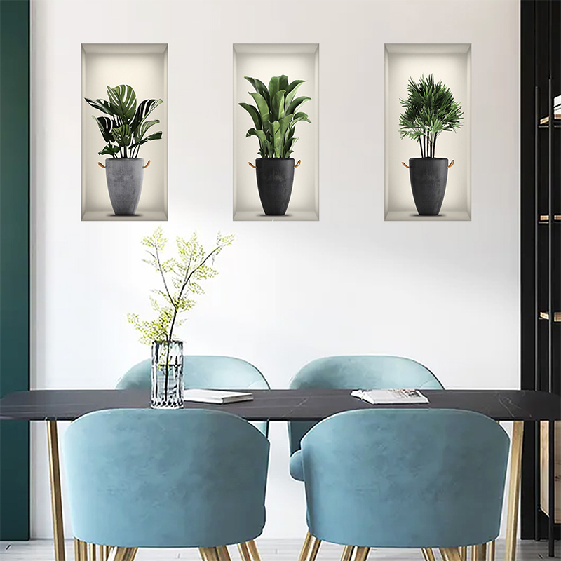 3 folhas planta verde vaso ade - 3D Printing Vase avaliação e preço