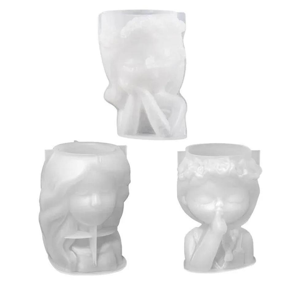 1 Pcs molde de silicone 3D men - 3D Printing Vase avaliação e preço