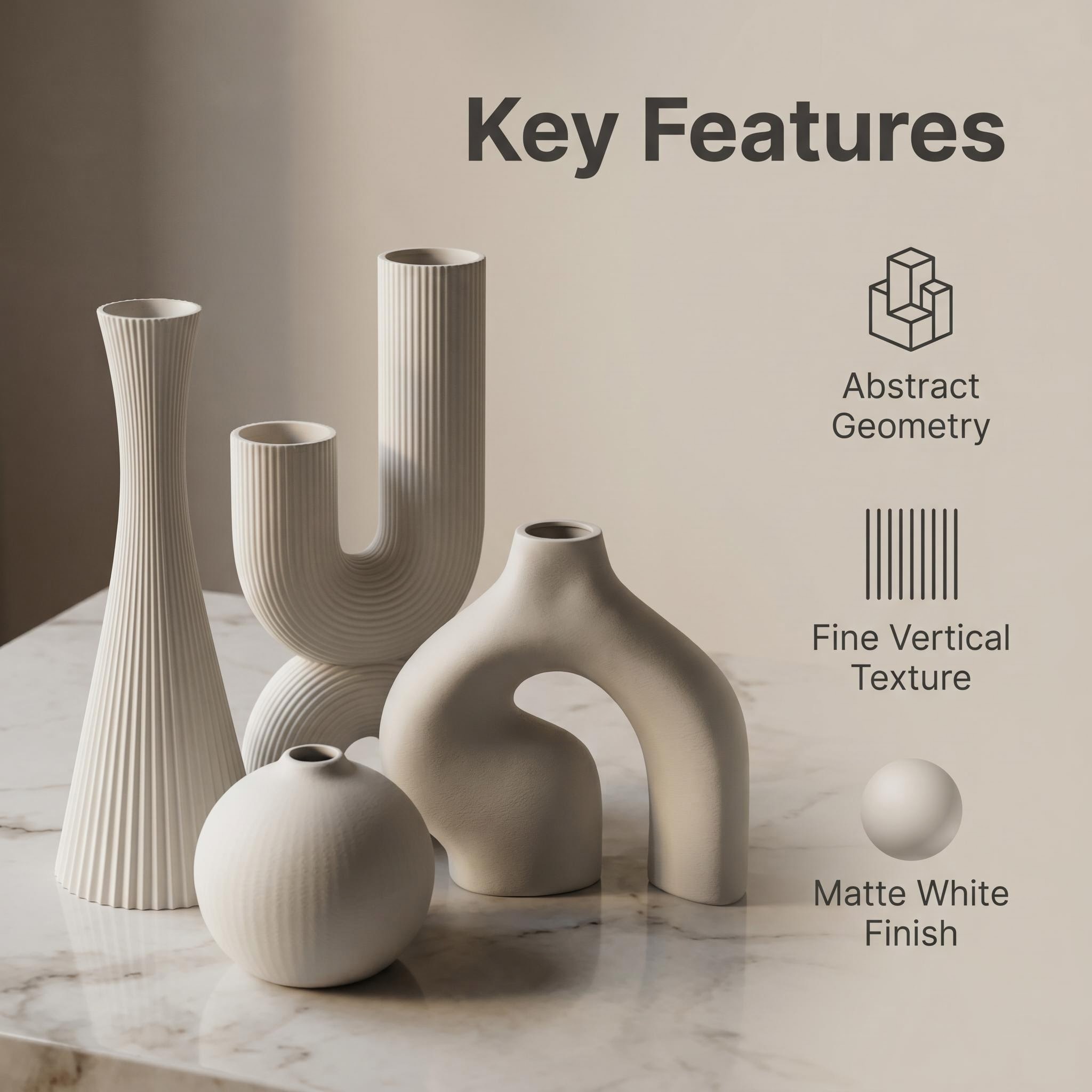 Conjunto de 4 Vasos Decorativo - 3D Printing Vase avaliação e preço