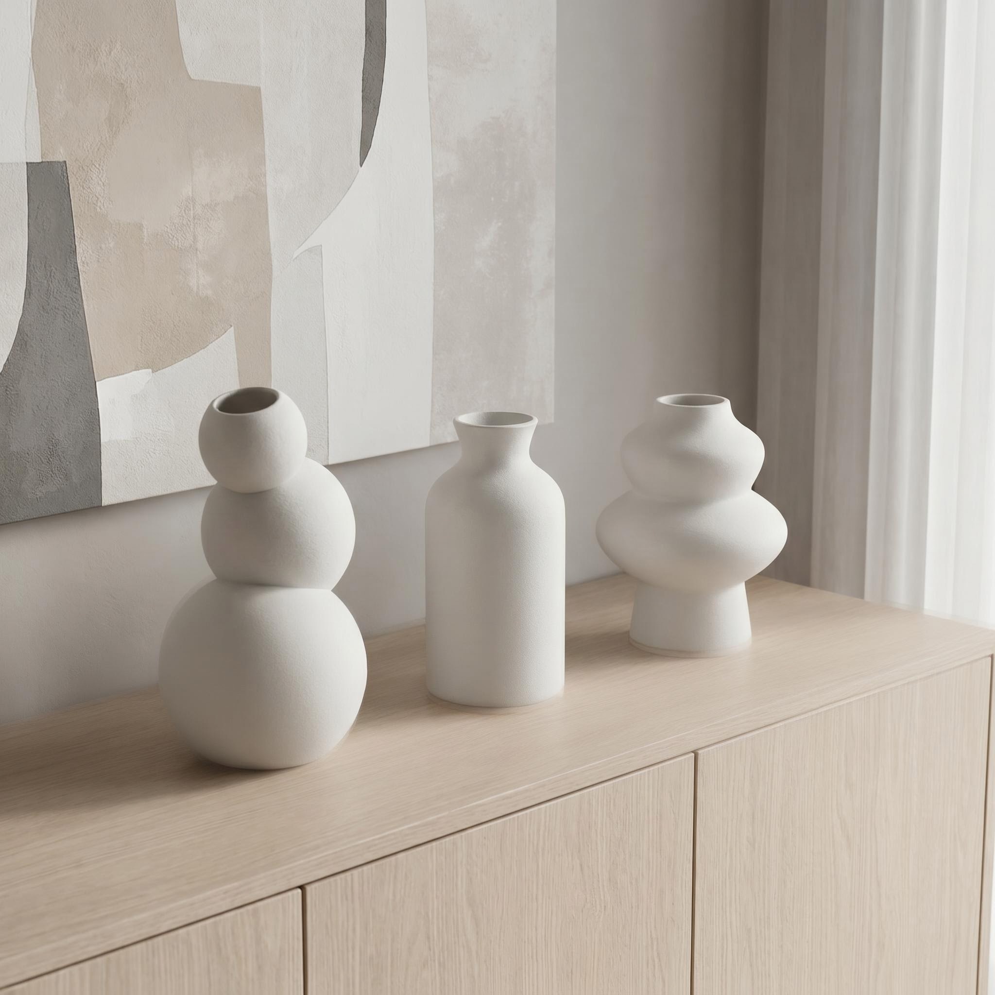 Conjunto de 3 Vasos Decorativo - 3D Printing Vase avaliação e preço