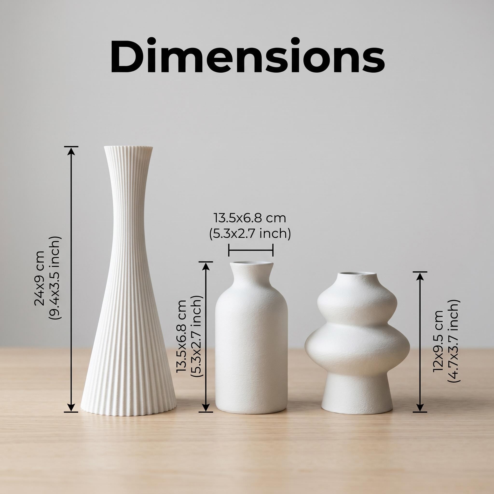 Conjunto de 3 Vasos Decorativo - 3D Printing Vase avaliação e preço