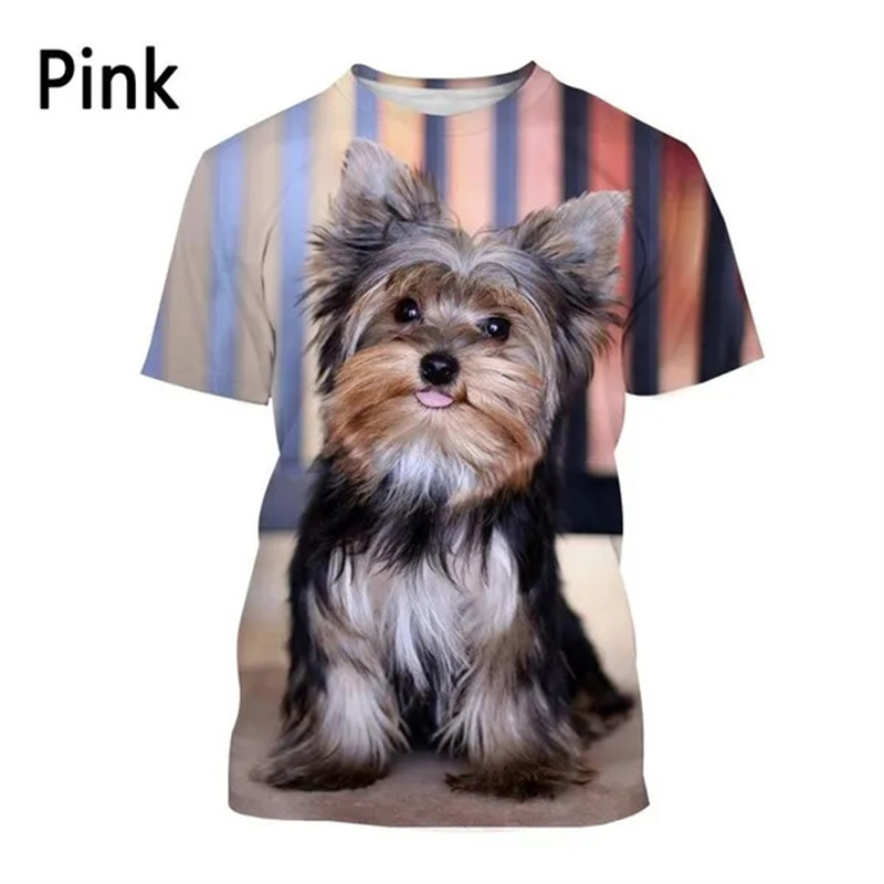 T-shirt gráfica do cão Yorkshi - 3D Printing Yorkshire avaliação e preço