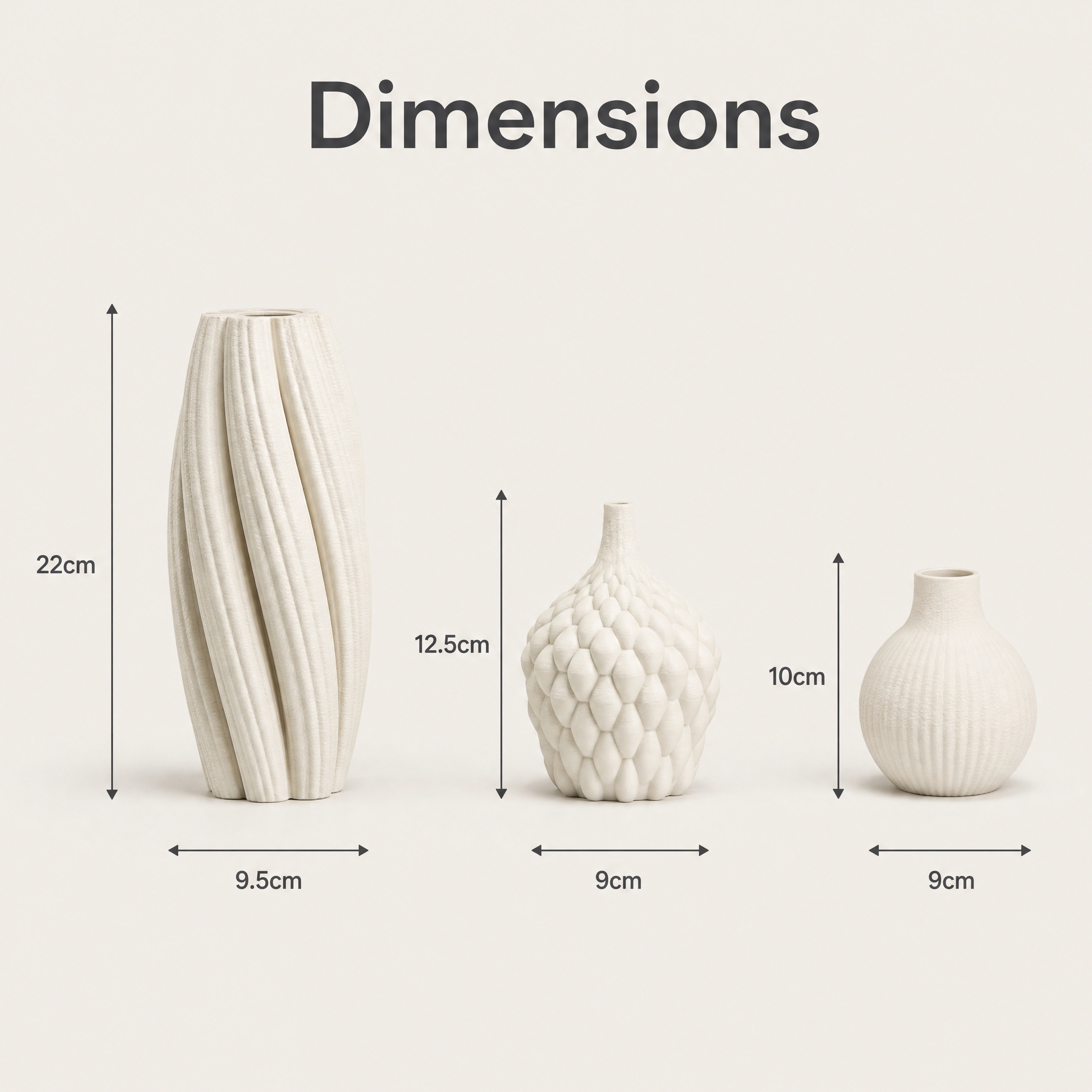 Conjunto de 3 Vasos Decorativo - 3D Printing Vase avaliação e preço