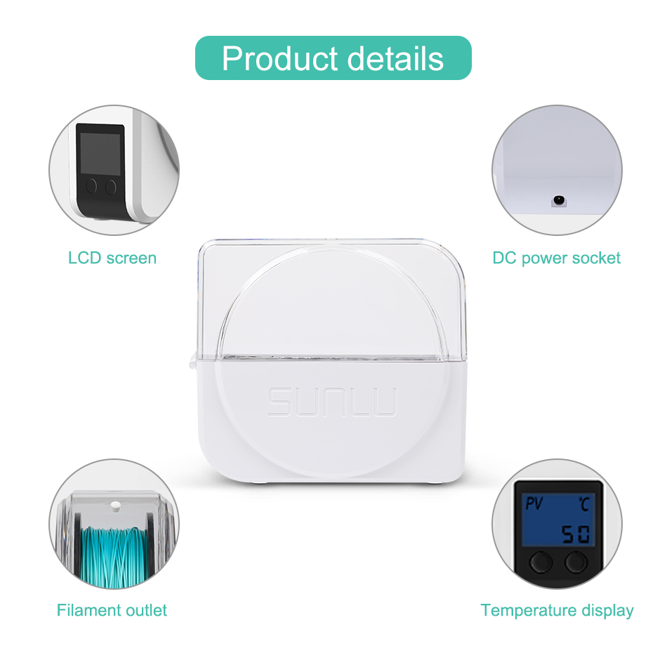 Sunlu secador de filamento s1  - 3D Printing Output avaliação e preço