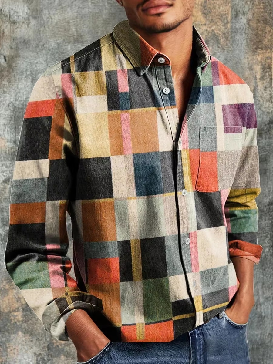 Camisa Casual Masculina de Lin - 3D Printing Design avaliação e preço